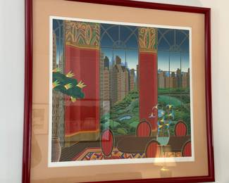 Thomas McKnight (American b. 1941) "New York City View of Central Park".  Signed and numbered