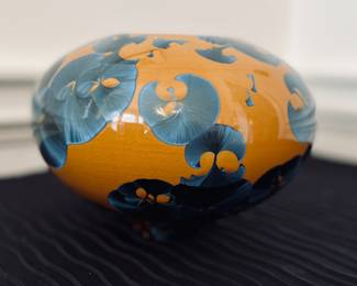 Tim  Markotte crystalline pottery vase