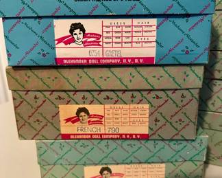 Madame Alexander Dolls.  In boxes.  Greece, French, Gretel