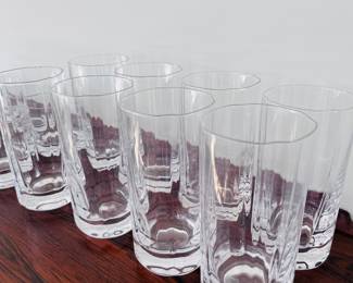 Dansk Crystal “Oval Facette” highball glasses 