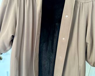 Mink lined ladies coat