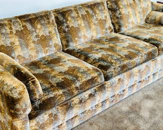 Forecast Furniture (made in USA) Three cushion cut velvet sofa. SO COOL.