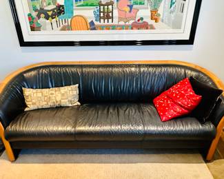 Vintage Ekornes "Manhattan" leather sofa