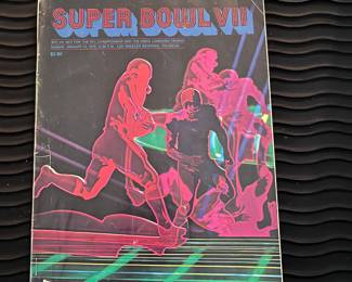 Super Bowl VII program with signatures