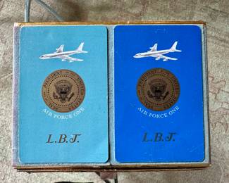 Lyndon B. Johnson presidency Air Force One playing cards