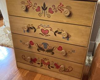 Vintage Hand painted chest of drawers