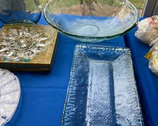 Glass serving pieces