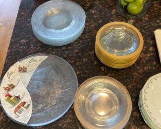 Large selection of servingware and dishware