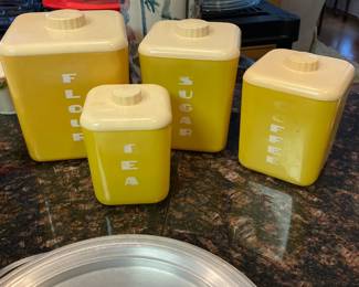 Awesome mid century canister set