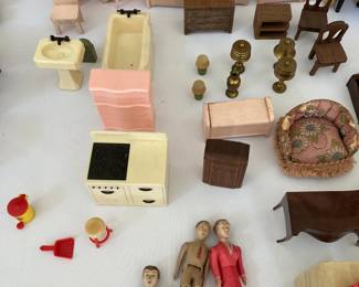 Some of many pieces of doll house furnishings