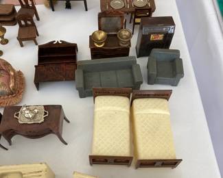 Some of many pieces of doll house furnishings