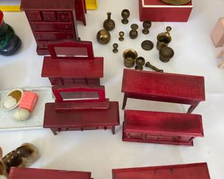 Some of many pieces of doll house furnishings