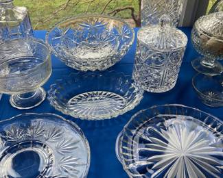 Crystal serving pieces