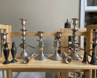 Vintage sterling silver candlesticks