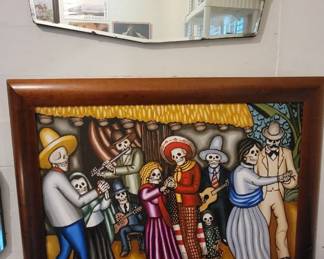 Mark Clark original art, Texas art, Dia De Los Muertos art