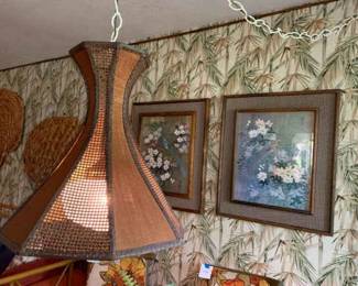 TW181Vintage Hanging Light And Art