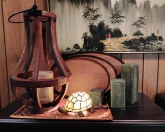 TW140Wicker Wood Trays  Turtle