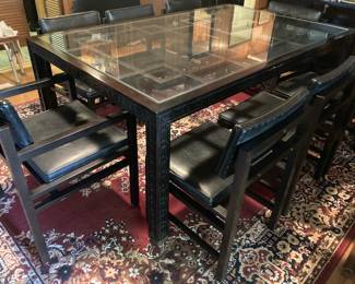 TW209VAsian Inspired Dining Room Table And Chair Set