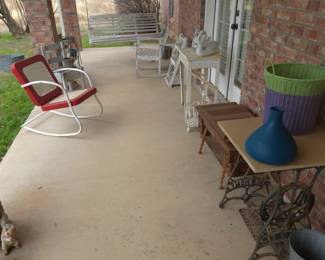 Patio Furniture - Metal Rustic Lawn Chairs, Wood Chairs, Tables, Porch Swing