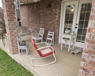 Patio Furniture - Metal Rustic Lawn Chairs, Wood Chairs, Tables, Porch Swing