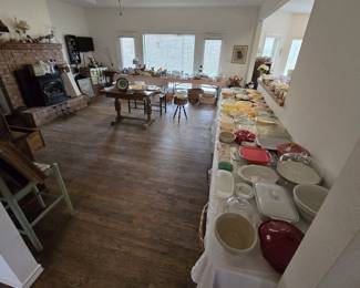 Pyrex, Corningware, Pottery, Depression Glass, Vintage Ribbed Glass Refrigerator Dish 1940s 