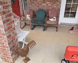 Patio Furniture - Metal Rustic Lawn Chairs, Wood Chairs, Tables, Porch Swing