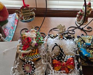 McKenzie Childs Christmas Ornaments