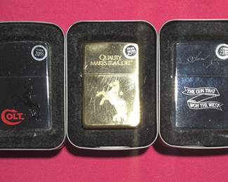 Zippo 1998 Samuel Colt Autographed Lighters in Original Case
