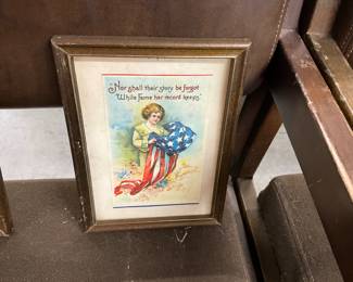 Framed Print German Clapsaddle Memorial Day - Part of Postcard Series