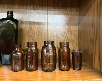 Misc Amber/Brown Bottles- Some with Ounce Markings