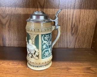 Metal Lid German Beer Stien
