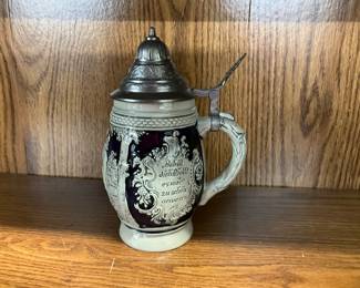 Germain Stoneware Lidded Beer Stein