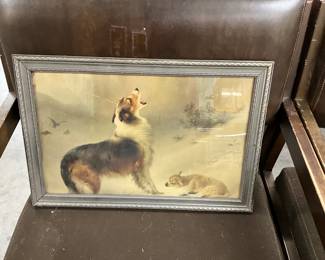 Framed Print "Collie and Lamb" by Walter Hunt