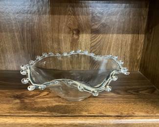 Crystal Heisey Lariat Crimped Bowl