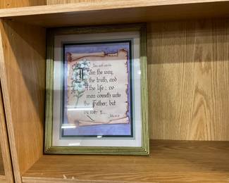 Home Interior Gold Framed Scripture Verse