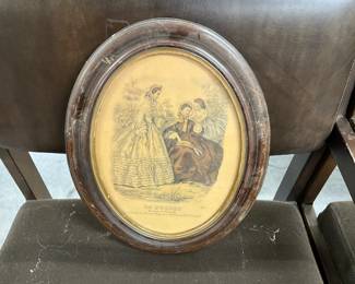 Framed Vtg Print from La Mode Illustree