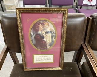 Framed Victorian Mother & Child Print