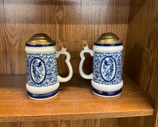 1970's Kolekcjonerski Kufel Delft Stein w/Lid
