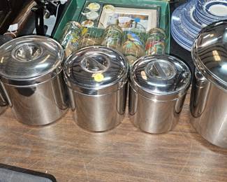 CANISTER SET / ICE BUCKET STAINLESS STEEL