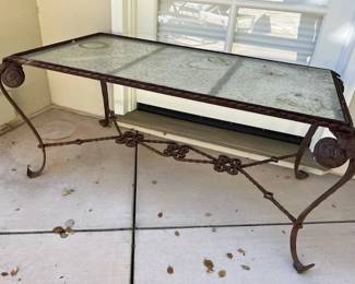 Iron and Glass Coffee Table