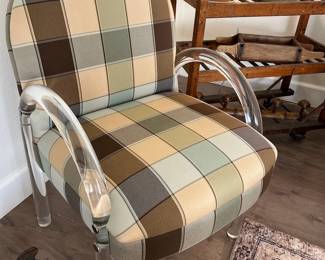 Acrylic Upholstered Armchair