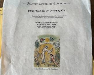 Chagall Certificate
