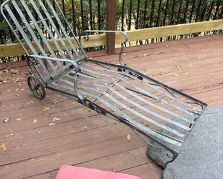 Only one chaise lounge. Shown with and without cushion.  