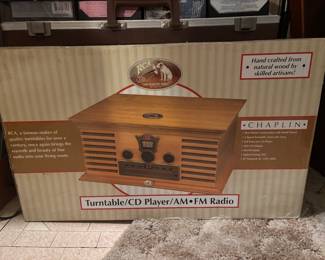 Never been out of the box!! Record Player with CD player and AM/FM radio