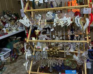Hundreds of ornaments….a WHOLE room dedicated to Christmas…