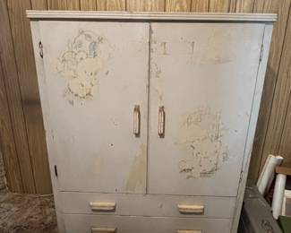 Vintage Children’s Armoire…this would be a great project piece. The drawers are in great condition.