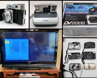 electronics w Sony 46" LCD tv,cameras