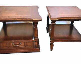 pair mid century Heritage end tables
