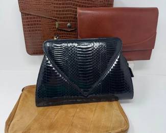 89 VintageExoticSkinBagsEelSkinLeatherClutchesSatchelsMore