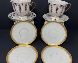 107 JWGrantLOMONOSOVPorcelainCupsSaucers